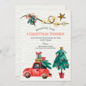 Kerst Waterverf Details Vakantie Kaart (Voorkant / Achterkant)