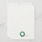 Kerst Waterverf Details Vakantie Kaart (Achterkant)