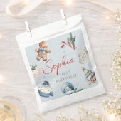 Kerst Waterverf Eerste Verjaardag Feest Bedankzakje (Geknipt)