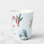 Kerst Waterverf Eerste Verjaardag Feest Papieren Bekers (Achterkant)