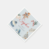 Kerst Waterverf Eerste Verjaardag Feest Servet (Hoek)