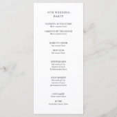 Kerst Waterverf Flowers | Bruiloft Programmakaart (Achterkant)