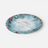 Kerst Waterverf Garland Papieren Borden Papieren Bordje (Gekanteld)