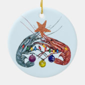 Kerst-Waterverf garnalen Keramisch Ornament (Achterkant)