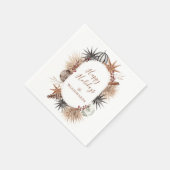 Kerst Waterverf Gepersonaliseerde Vakantie Party Servet (Hoek)