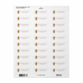 Kerst Waterverf Gingerbread Man Etiket (Full Sheet)