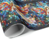 Kerst Waterverf Glas in lood inpakpapier (Rol Hoek)