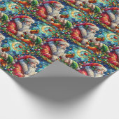 Kerst Waterverf Glas in lood inpakpapier (Hoek)