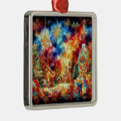 Kerst Waterverf Glas in lood Ornament (Rechts)