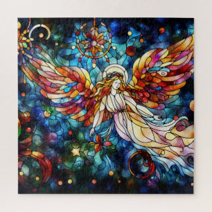 Kerst Waterverf Glas in lood puzzel Legpuzzel