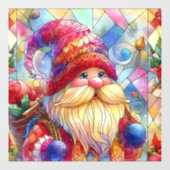 Kerst Waterverf Glas in lood Venster Cling Raamsticker (Vel)