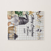 Kerst Waterverf Gnome Land Legpuzzel (Horizontaal)