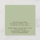 Kerst Waterverf Greenery Bedankt Vierkante Visitekaartje (Achterkant)