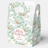 Kerst waterverf groen blad koekje bedankdoosjes (Geopend)