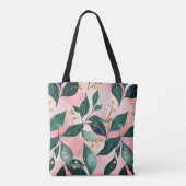 Kerst waterverf groen met goudbessen tote bag (Achterkant)