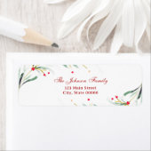 Kerst Waterverf groen retouradres Etiket (Insitu)