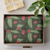 Kerst Waterverf Holly Berry met bladeren Tissuepapier (Geschenk)