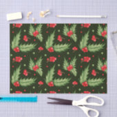Kerst Waterverf Holly Berry met bladeren Tissuepapier (Craft)