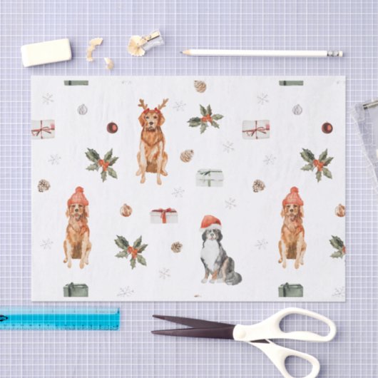 Kerst Waterverf hond Tissuepapier (Craft)