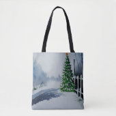 Kerst-Waterverf in het binnenland Tote Bag (Voorkant)