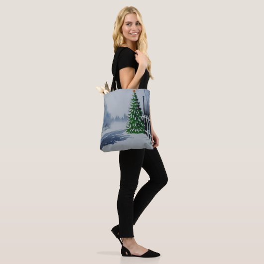 Kerst-Waterverf in het binnenland Tote Bag (Op model)