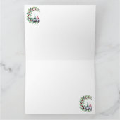 Kerst Waterverf kabouters zitten op Holly Twig Kaart (Binnen)