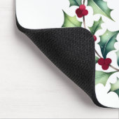 Kerst Waterverf kabouters Zittend op Holly Twig Muismat (Hoek)