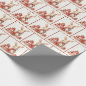 Kerst Waterverf konijntjes met geschenken Cadeaupapier (Hoek)