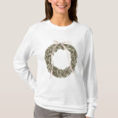 Kerst waterverf krans boog t-shirt (Voorkant)