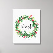 Kerst waterverf krans canvas afdruk (Voorkant)