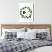 Kerst waterverf krans canvas afdruk (Insitu (Slaapkamer))