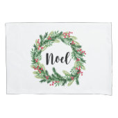 Kerst waterverf krans kussensloop (Voorkant-Links)