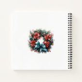 Kerst Waterverf krans met Holly Notitieboek (Achterkant)