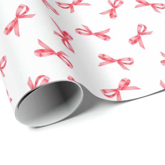 Kerst Waterverf lintbogen met witte BG Cadeaupapier (Rol Hoek)