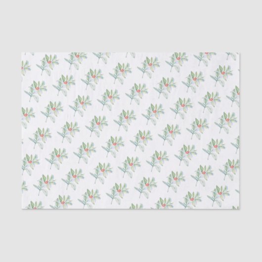 Kerst Waterverf Magenta Tissuepapier (Voorkant)