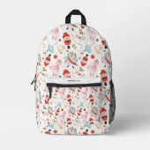 Kerst Waterverf Notenkraker Custom Name Bedrukte Rugzak (Voorkant)