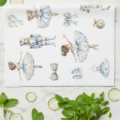 Kerst Waterverf Notenkraker Patroon Theedoek (Gevouwen)