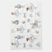 Kerst Waterverf Notenkraker Patroon Theedoek (Verticaal)