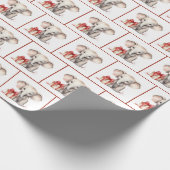 Kerst Waterverf Olifant Cadeaupapier (Hoek)