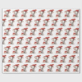 Kerst Waterverf Olifant Cadeaupapier (Vlak)