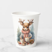 Kerst waterverf ontwerp kind papieren beker (Voorkant)