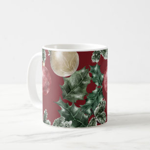 Kerst Waterverf Ornamenten Patroon Koffiemok