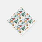 Kerst waterverf patroon servet (Hoek)