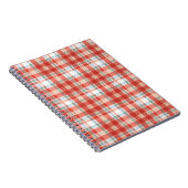 Kerst Waterverf Pattern Red Rustic Notitieboek (Rechterzijde)