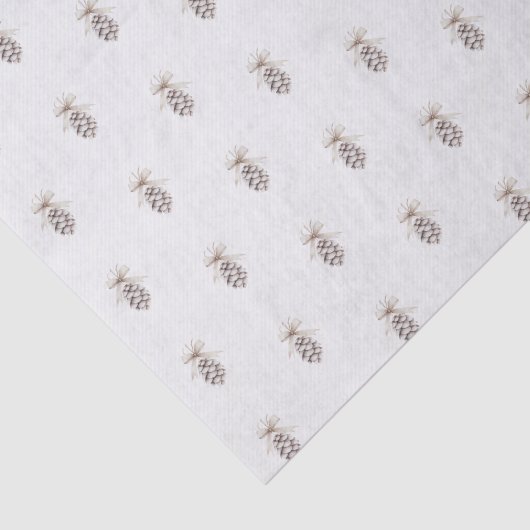 Kerst waterverf pinecone met stijlvol accent tissuepapier (Detail)