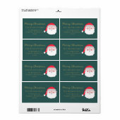 Kerst Waterverf Prettig Kerstfeest Adres Etiket (Full Sheet)