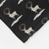 Kerst waterverf rendier met stijlvol accent fleece deken (Hoek)