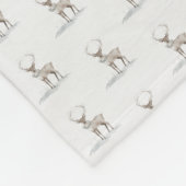 Kerst waterverf rendier met stijlvol accent fleece deken (Hoek)