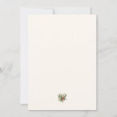 Kerst Waterverf Rendieren Flat Holiday Kaart (Achterkant)