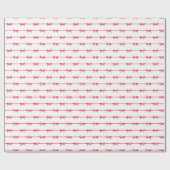 Kerst waterverf rode strikken en horizontale linte cadeaupapier (Vlak)